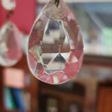 4-burner chandelier with crystal tassels
