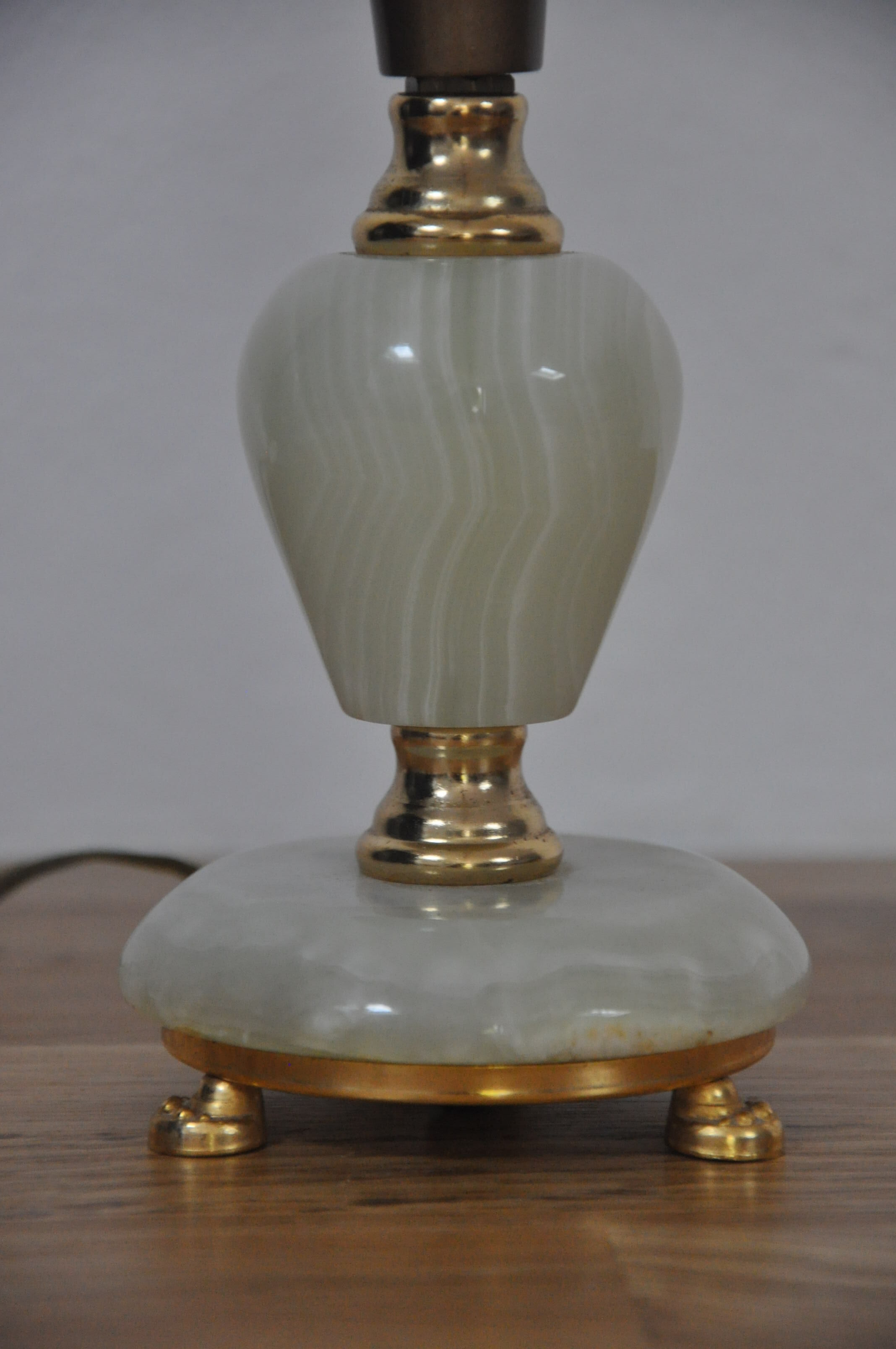 Lamp base in onyx and brass 60s