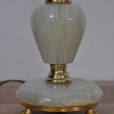 Lamp base in onyx and brass 60s
