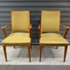 Paire de fauteuils bridge tissus vert clair années 1960.