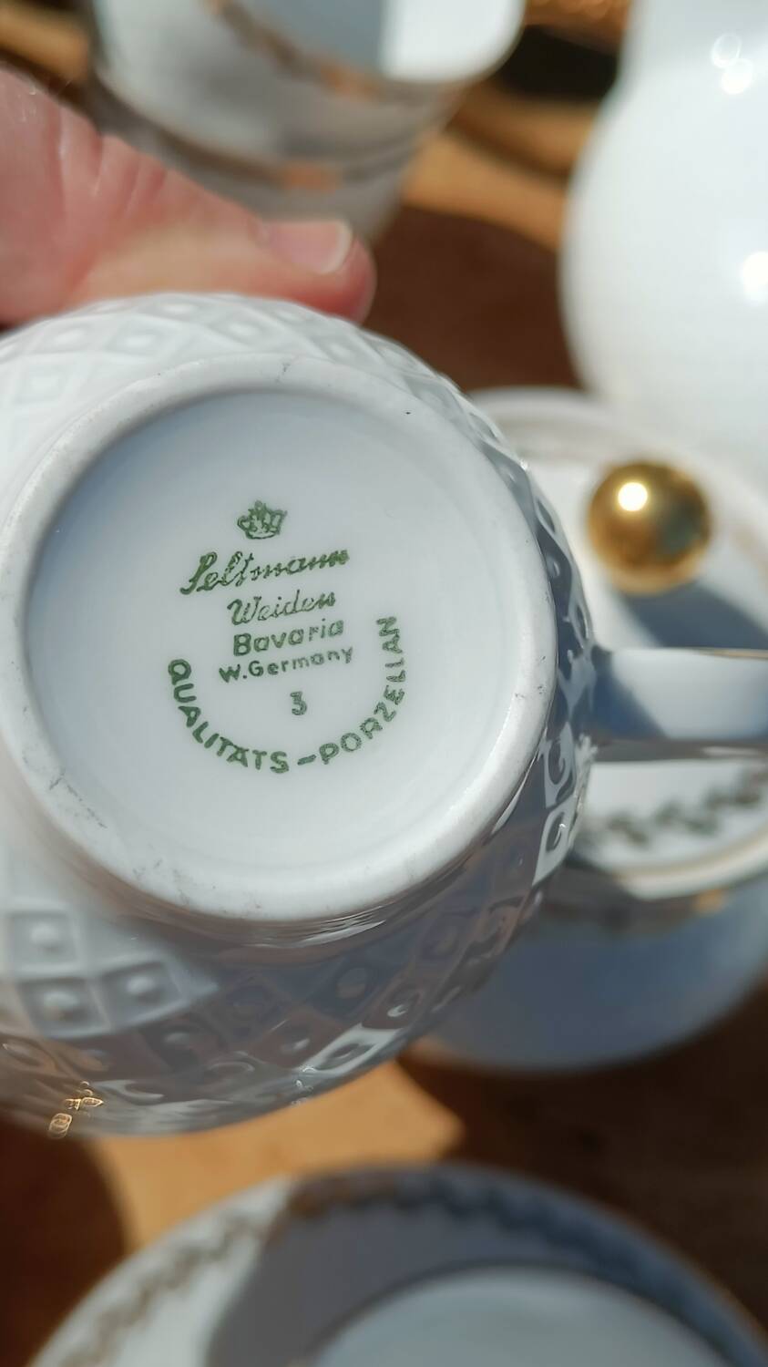 Vintage coffee service in porcelain Seltmann Weiden Bavaria –