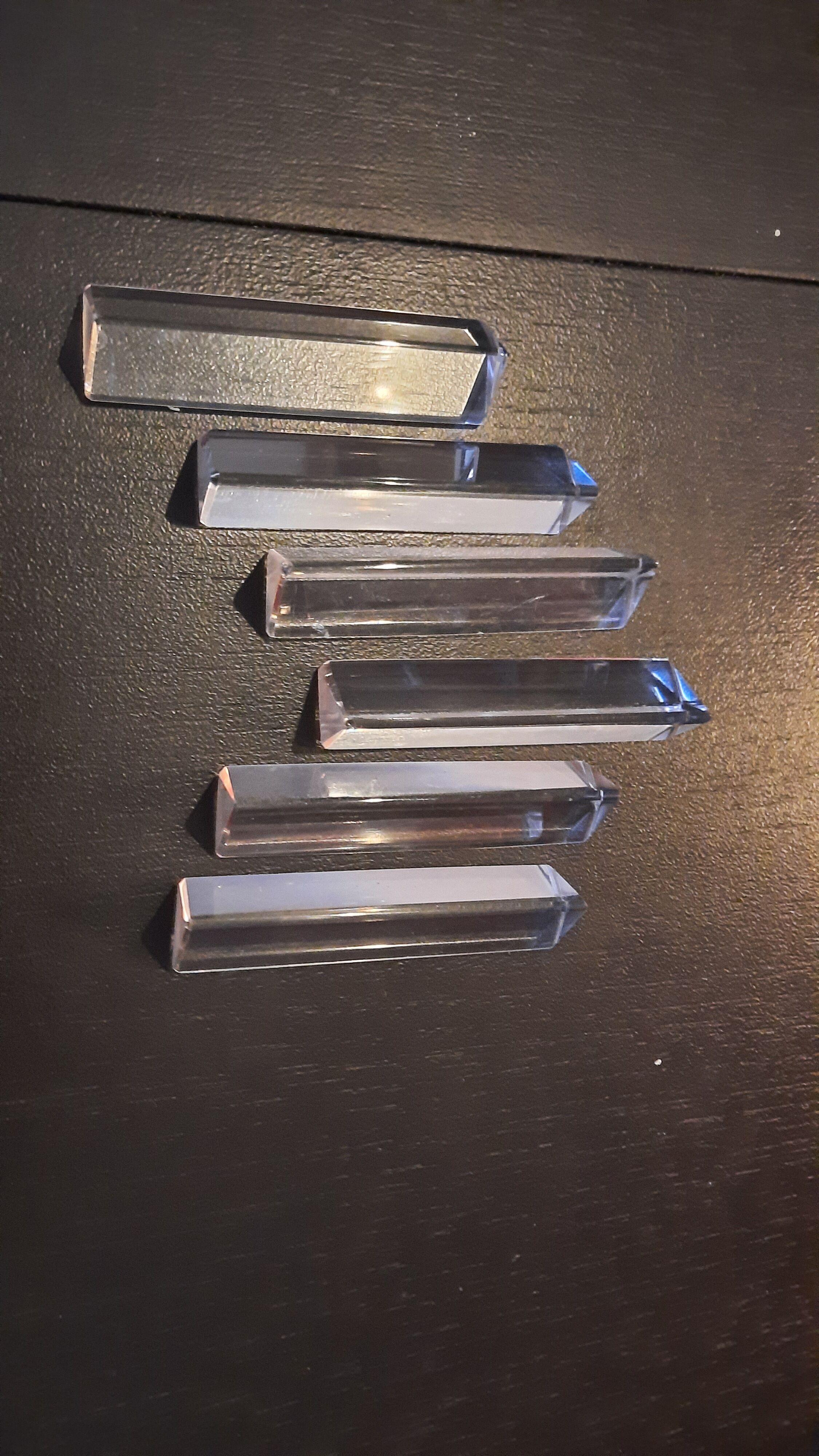 6 glass knife holders