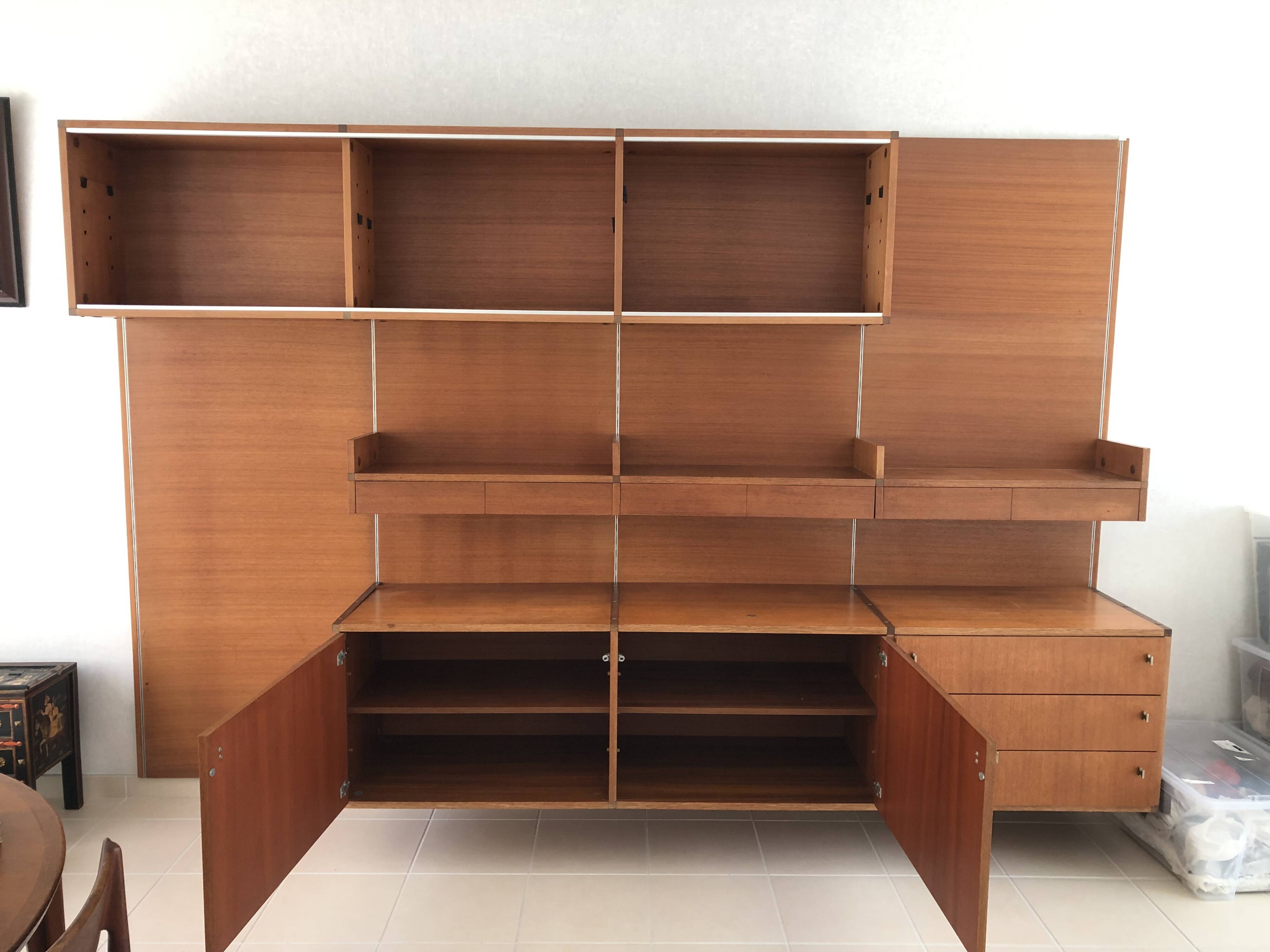 1960s teak wall unit