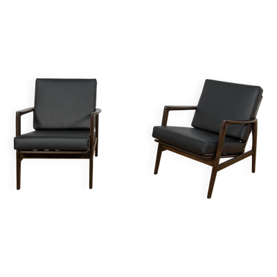 Fauteuils modèle 300-139 de l'usine de meubles Swarzędz, Pologne, années 1960, ensemble