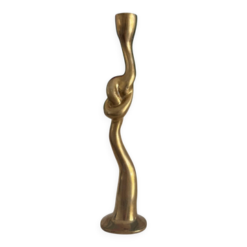 Golden brass candlestick