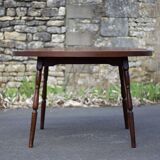 Round wooden table with 1 extension, wooden dining table, dining room table, kitchen table