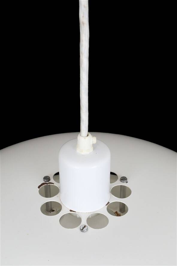 White Danish modern design multilayer pendant lamp / 1970s
