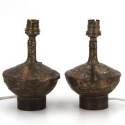 Paire de lampes en métal de Max Bré, années 50