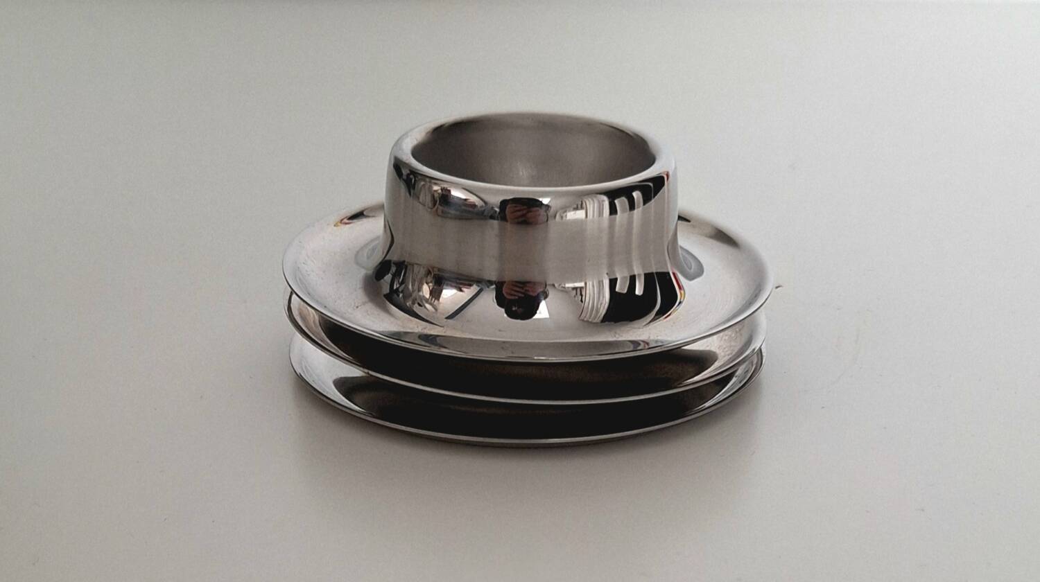 Vintage stainless steel egg cup