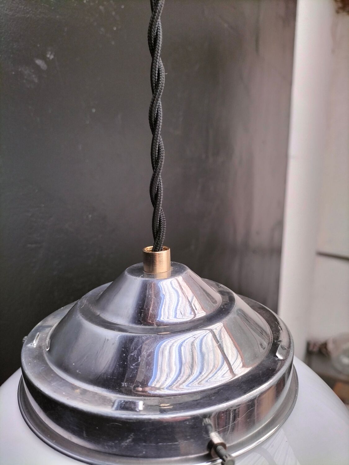 Opaline ball pendant light