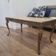 Marble coffee table with brass legs
