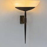 Vintage Art Deco wall light, brass and perspex, France, 1930.