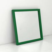 Green square frame mirror model 4727 by Anna Castelli Ferrieri for Kartell