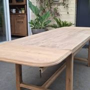 Renovated farmhouse table with extensions