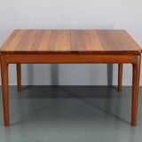 1960s Solid Teak Extendable Dining Table by Glostrup Mobelfabrik, Denmark