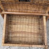 Vintage rattan chiffonier