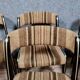 Series of 6 Baumann Vintage gondola chairs in solid wood and chromed metal 60s-70s