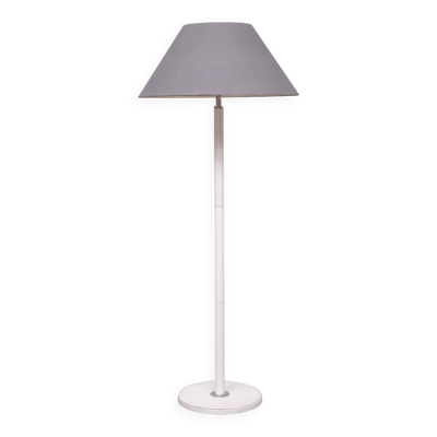 Lampadaire en cuir blanc par Star Leuchten Allemagne années 1970