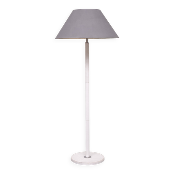 White Leather Floor lamp by Star Leuchten Germany 1970s