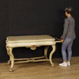 Dutch lacquered and gilded table with marble top