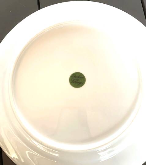 6 fish plates in genuine Limoges porcelain