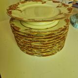 Lot of 11 Porcelain Dinner Plates Plus Presentation Dish Manufactured