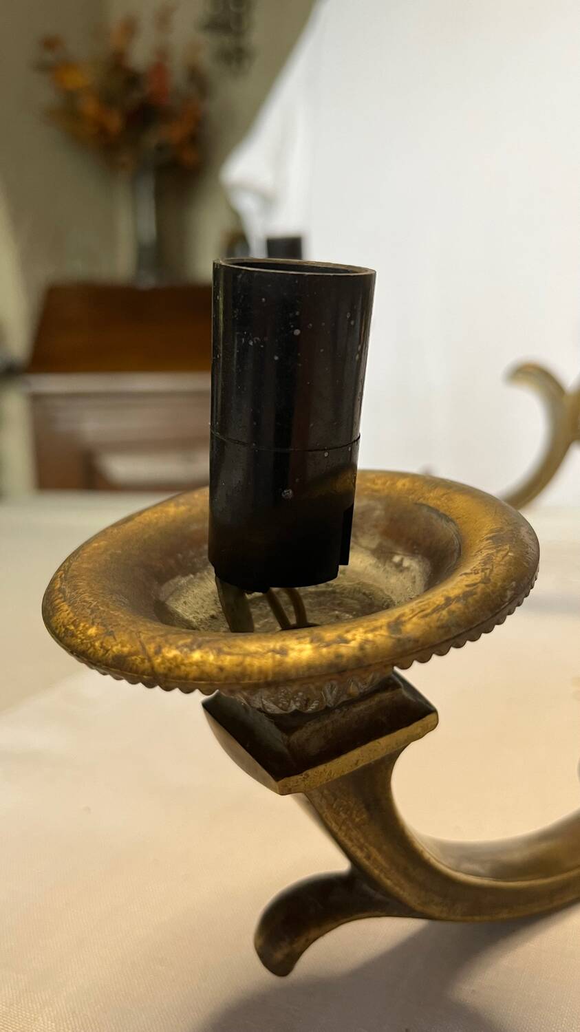 Vintage 6-arm copper chandelier