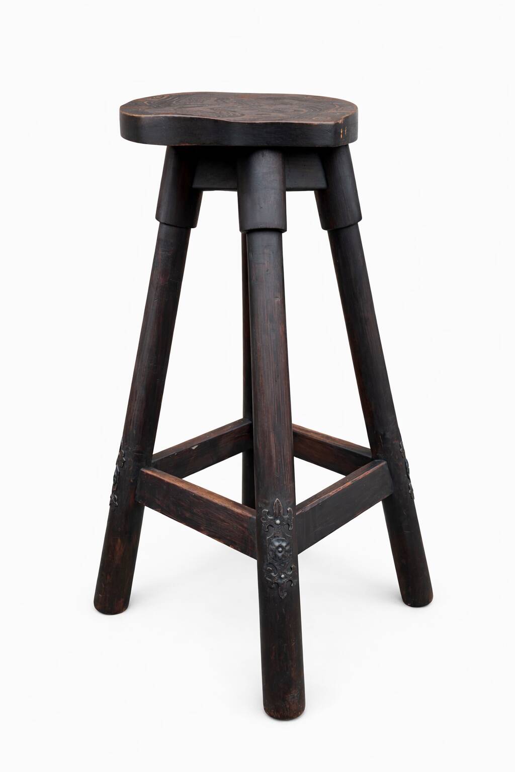 Tabourets de bar bois style Catalan Espagnol 1960s