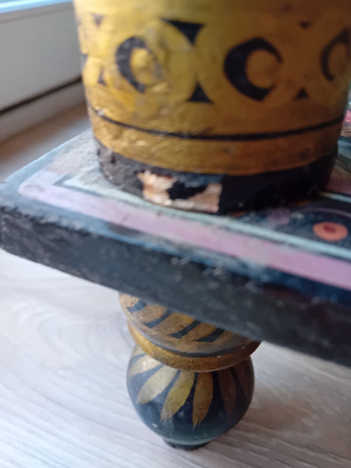 Small exotic corner cabinet