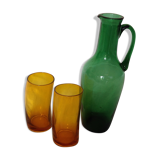 Pitcher and two glasses