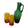 Pitcher and two glasses