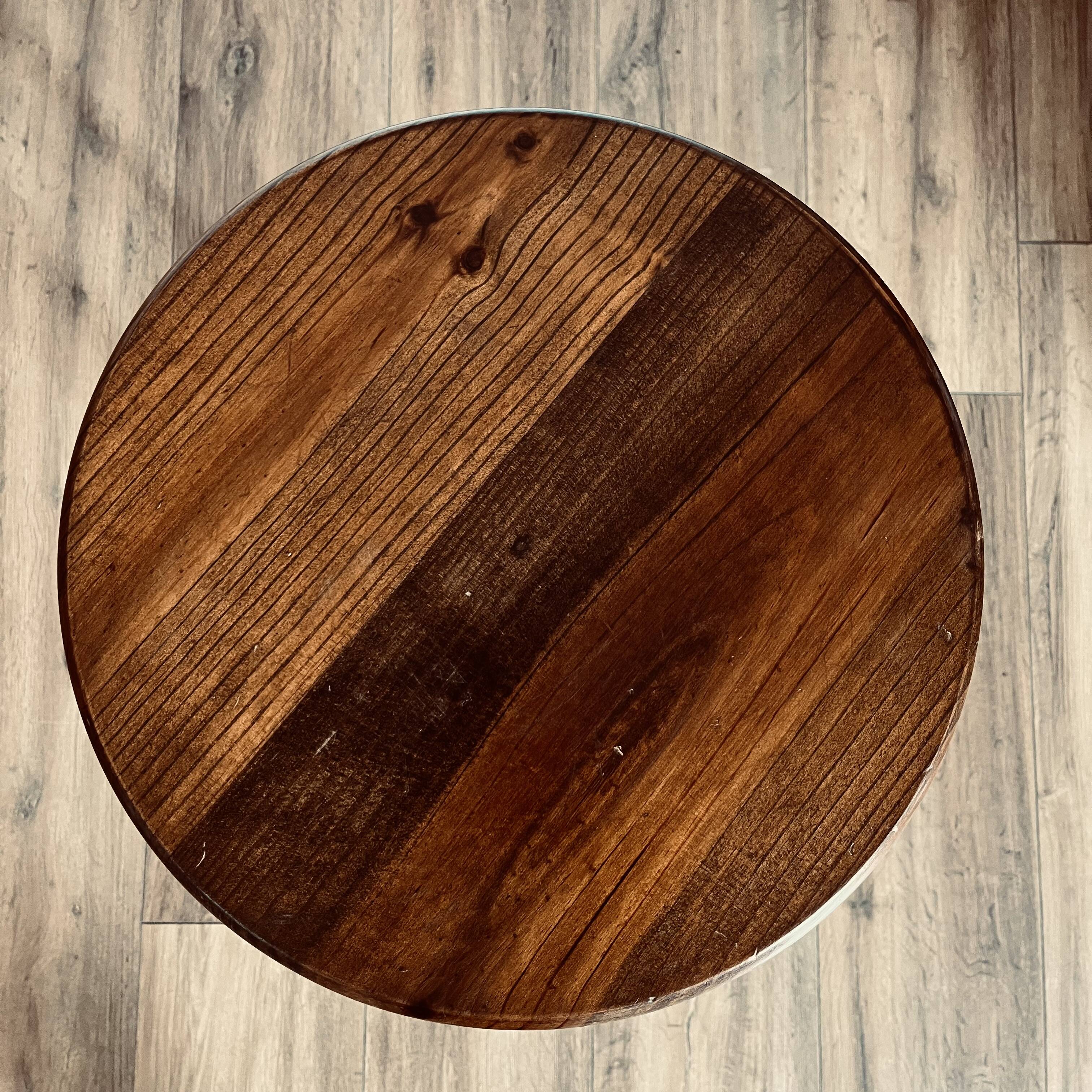 Wooden pedestal table