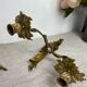 Two Louis XV style bronze wall candlesticks