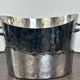 Silver-plated hammered and polished champagne bucket / basin