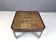 Table basse ou table d'appoint vintage en laiton gravé, années 1970