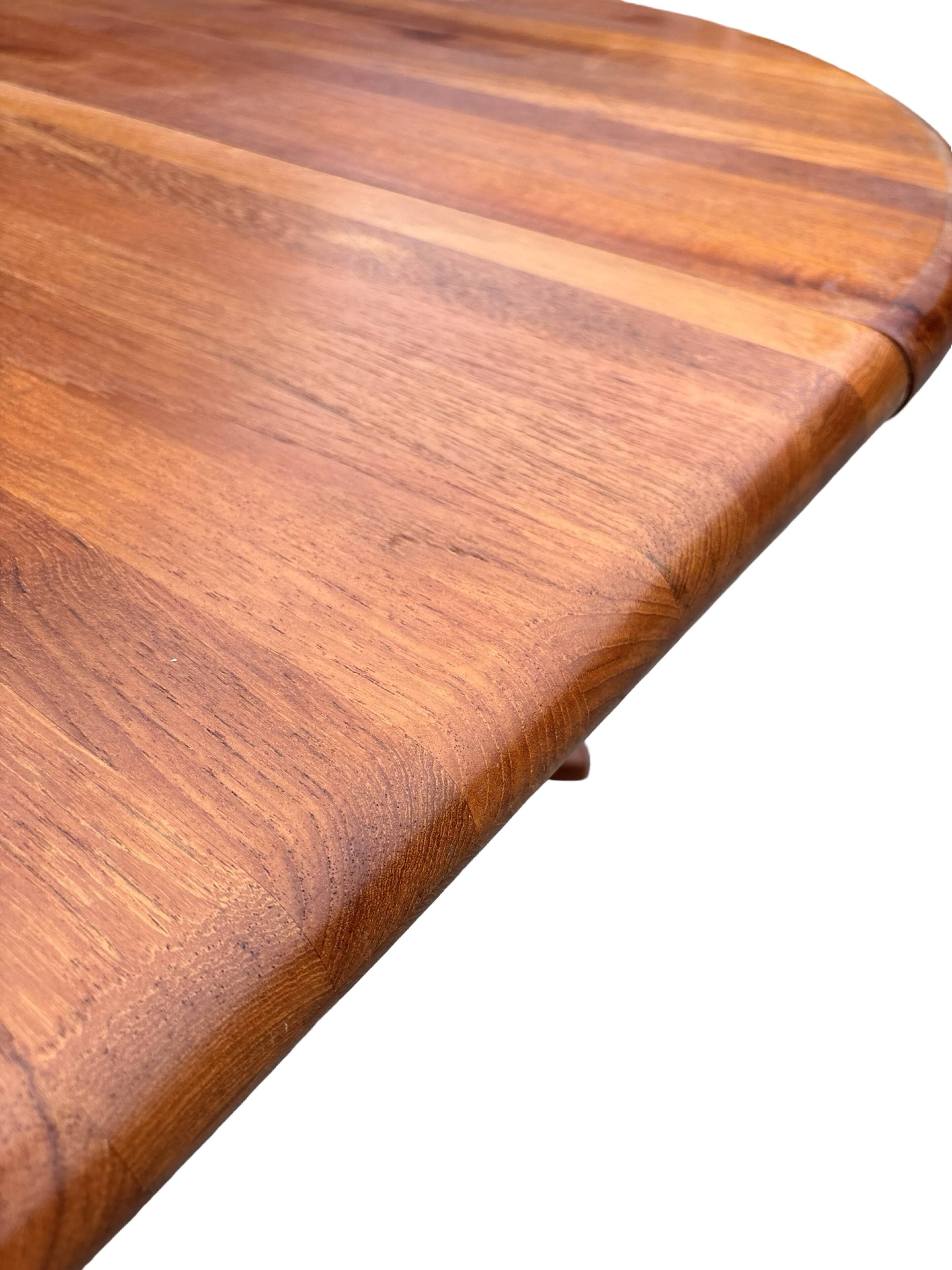 Vintage Teak Glostrup Dining Table Extendable Oval 1970s