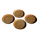 Set of 4 flat dinner plates in stoneware, no brand underneath.