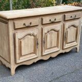Restored 19th-century solid oak sideboard, 190cm