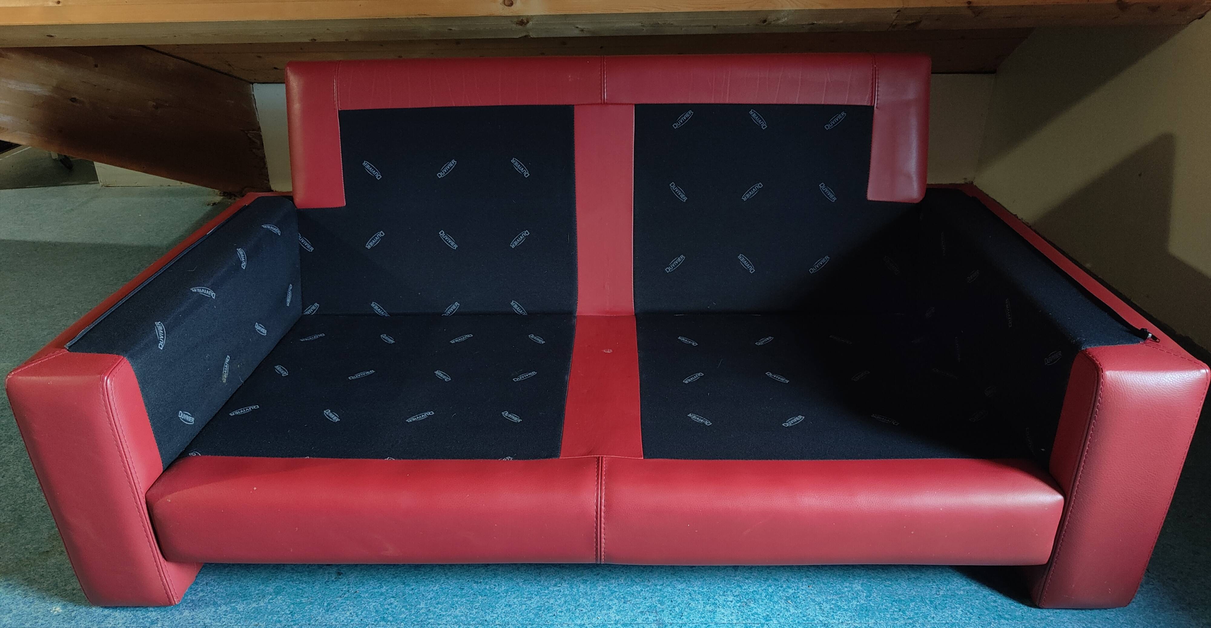 Duvivier leather two-seater sofa