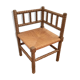 Turned wooden corner chair
