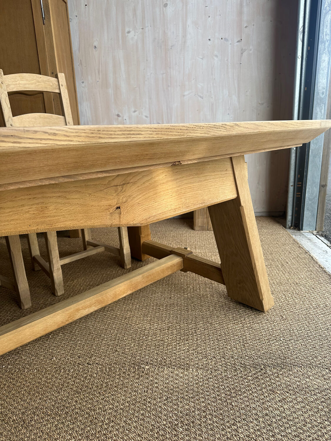 Large farmhouse table in solid oak – 3.50 m