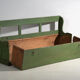 Antique painted pine bank safe – Central Europe, around 1900