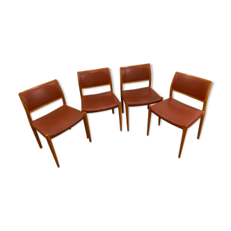 Chairs Model No. 80 Niels O. Møller for J.L. Møller Møbelfabrik, Denmark, Set of 4