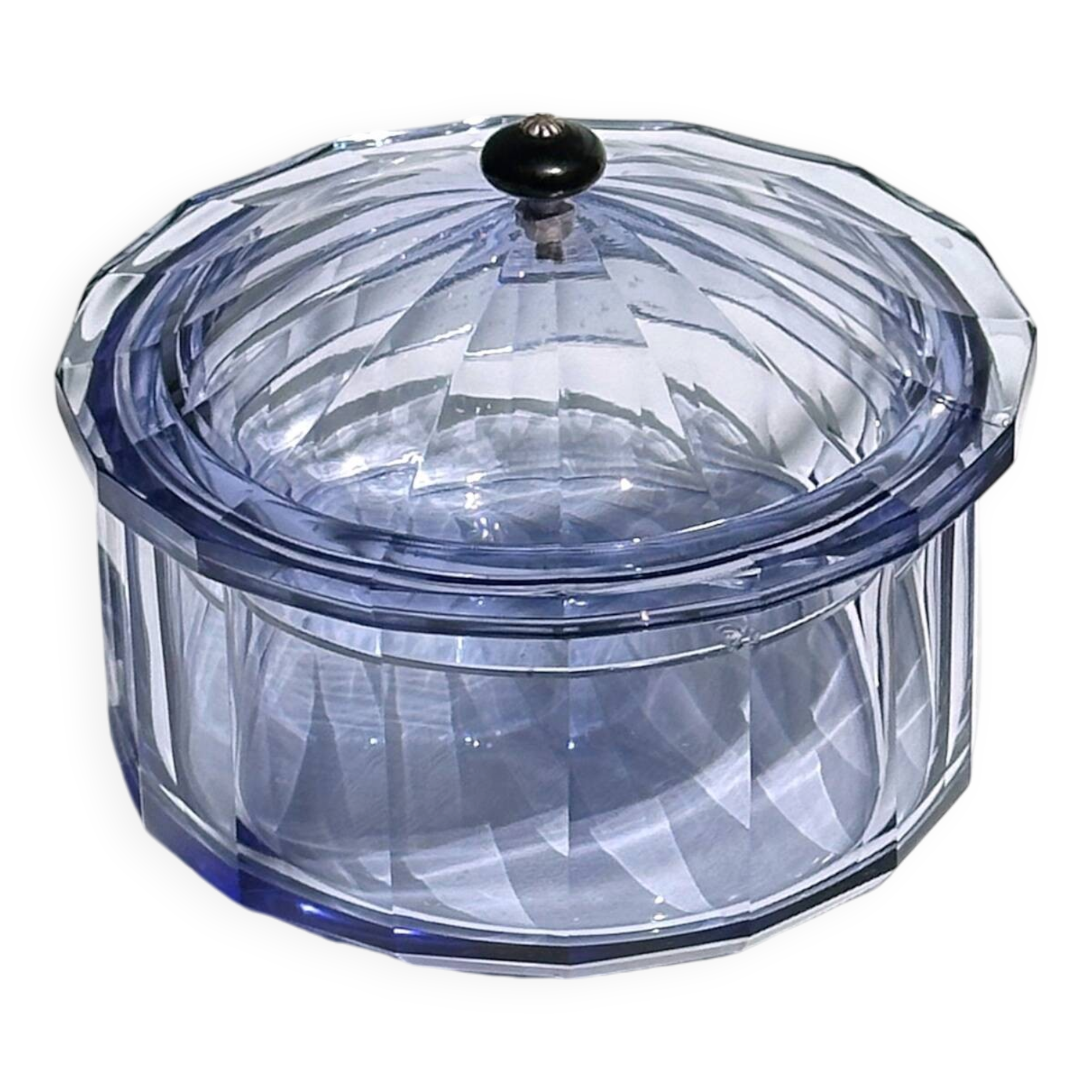 Italian Art Deco 1930s Crystal Glass Bonbonniere