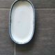 Oval porcelain plate from Sologne – blue decoration – 22 cm