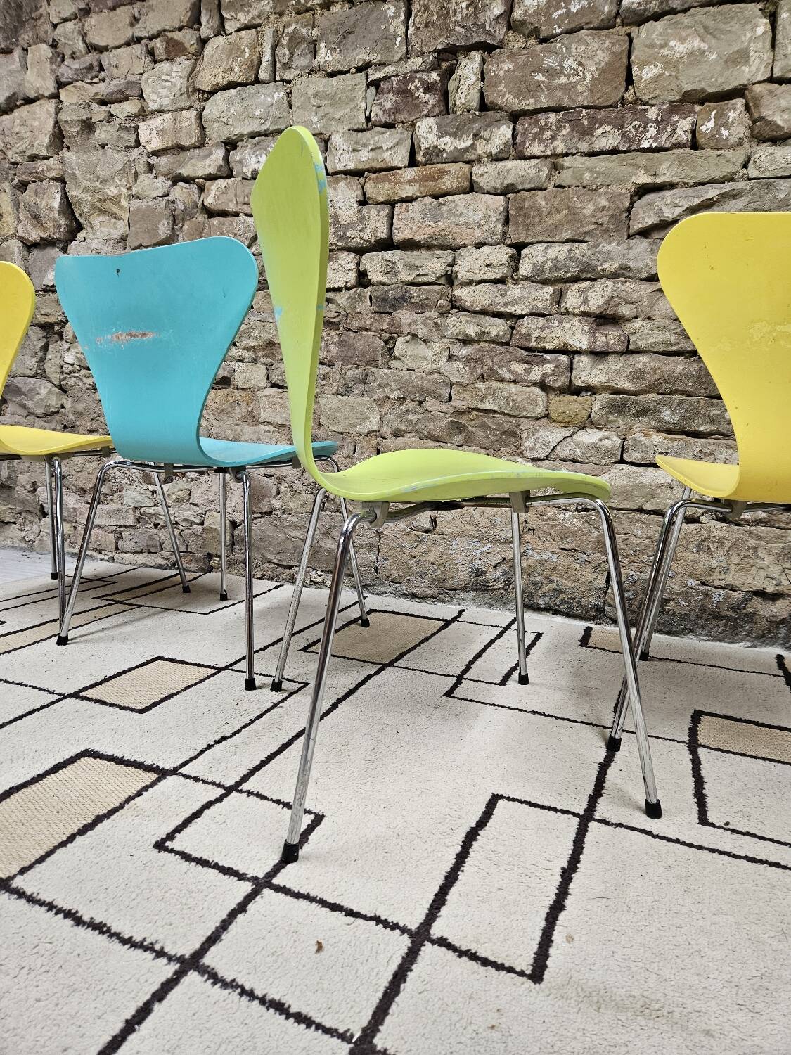 Set of 4 Serie 7 chairs by Arne Jacobsen, Fritz Hansen