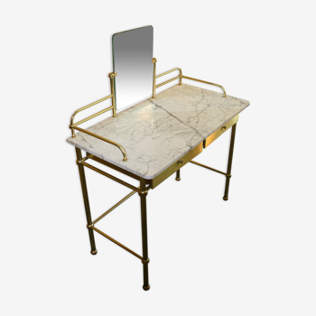 Dressing table marble and brass