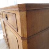 Old - Beautiful solid oak sideboard - 2 doors - 2 drawers in golden oak color