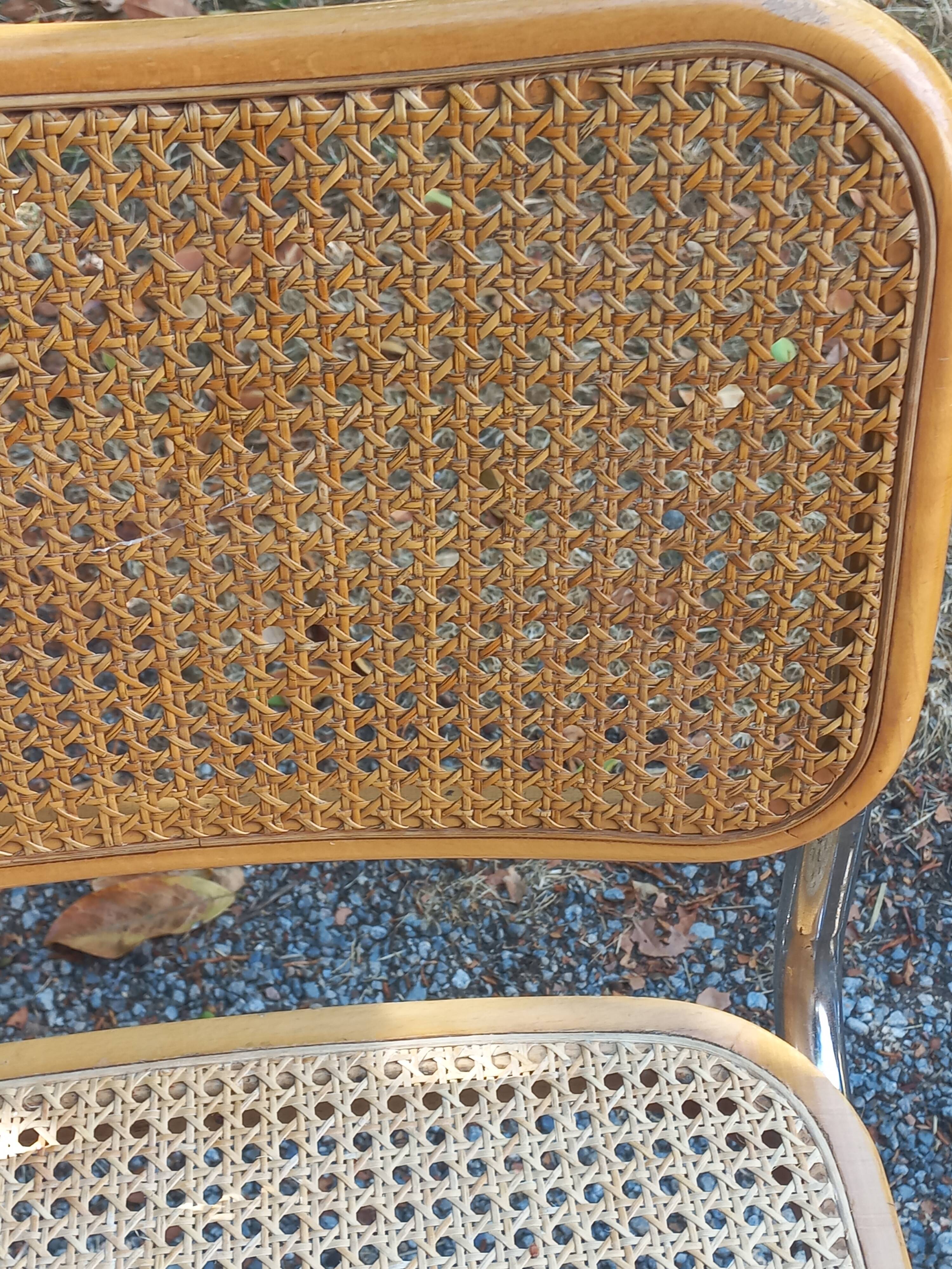 Set of 3 Cesca B32 chairs by Marcel Breuer