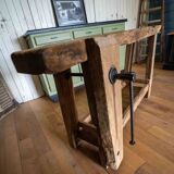 Old restored carpenter's workbench